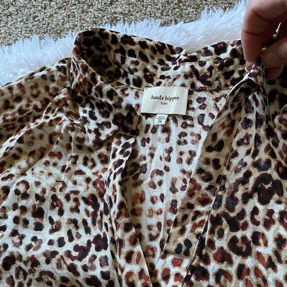 Haute Hippie Tribe Animal Print Top Size 2X - Picture 2 of 6